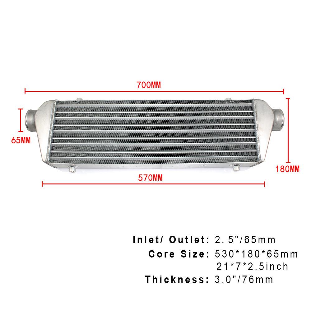 XH-ZL011汽车中冷器通用530x18xM760-65M进气涡轮增压散热管器改