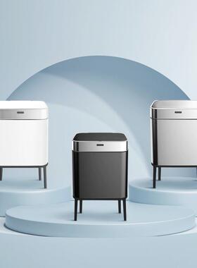 思不锈盖钢智能索垃圾SS-40LS1感应式家用商用4桶0L带内桶自动式