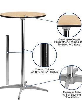 吧台桌户外活动尾酒桌木制鸡桌面金属酒桌吧IZZ台桌子宴会高脚子