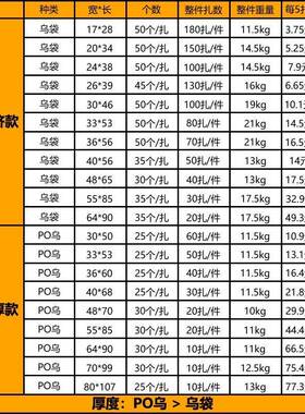 乌袋黑色塑料塑袋胶心YEH手提背式料袋垃袋圾袋
