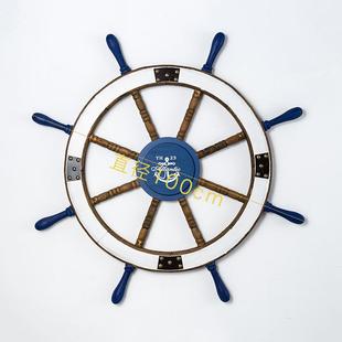 一米做超大实木船船锚经地089中舵海舵手方向盘复古旧装饰壁挂久