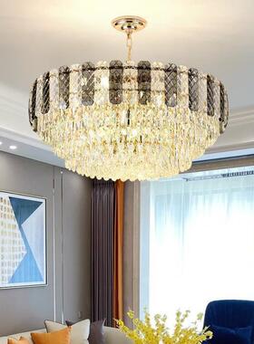 后现代水晶灯轻奢厅客灯具简约奢华大气餐2厅021吊年新款圆94062
