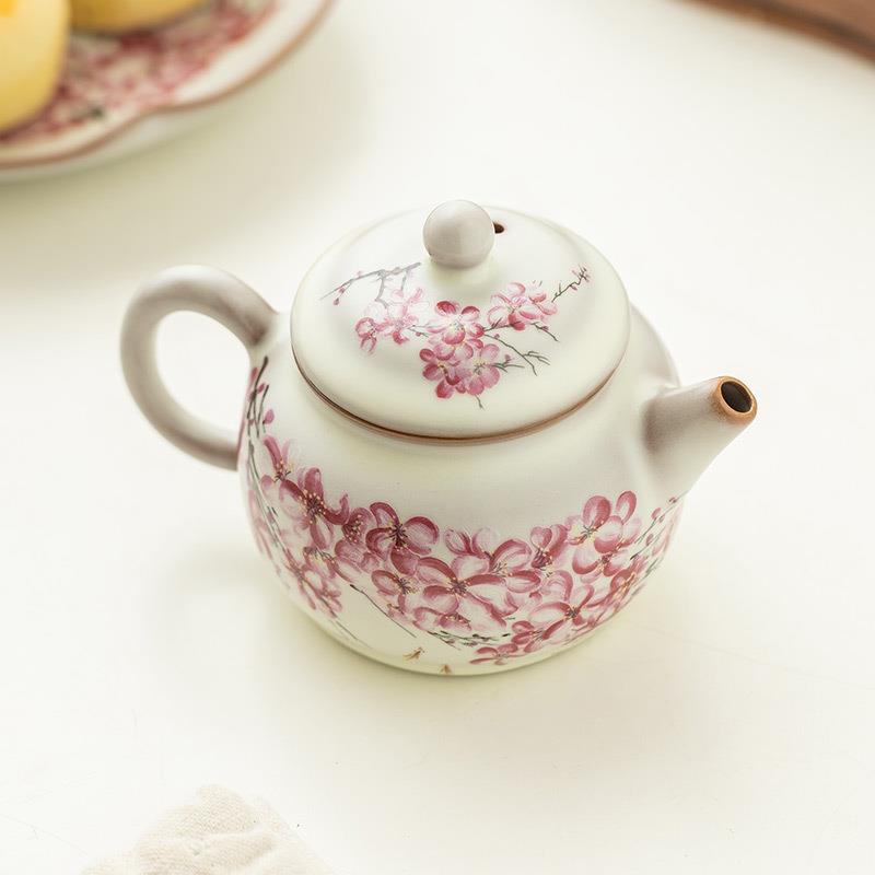 猪油汝冻梨花茶壶泡茶家用士茶24JS08-0具女泡茶壶单壶中式高档迷