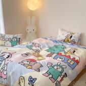 正品 超日可爱系冬伙 伙伴纯件棉宿舍床上日四套