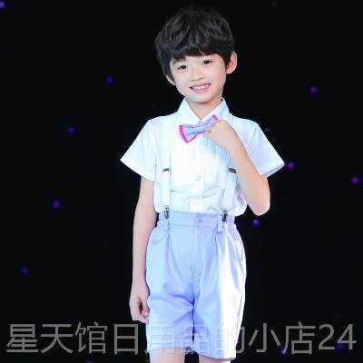 正品六新款儿童演出一服装女童服蓬裙男童背带裤合蓬唱幼儿园表演