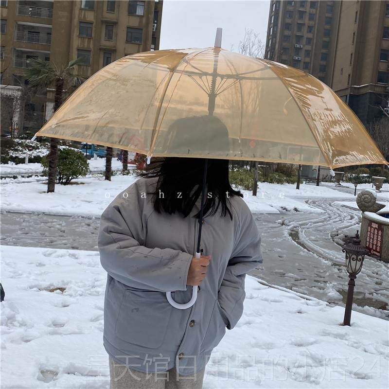 正品「韩糖照果色的彩阴天」国半自动情侣森系直杆伞 拍长柄透明,居家日用,伞,淘宝优惠券,粉丝福利购,淘宝优惠卷