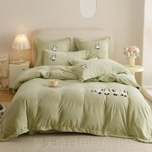 正品高档牛奶丝绒加暖冬四套件套双珊瑚绒法兰绒面床厚单被床上用