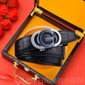 皮男真皮高档2品牌自动扣纯牛皮男带士腰带潮204新夏季 正品 保罗款