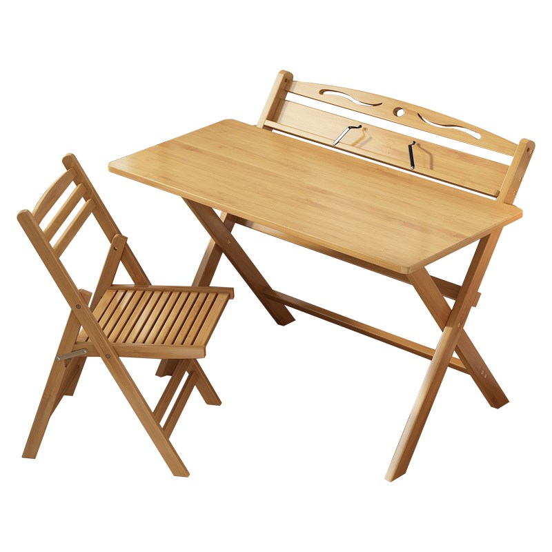 可折叠儿童学习桌家用实木书桌小学生写字桌课桌简易桌椅装