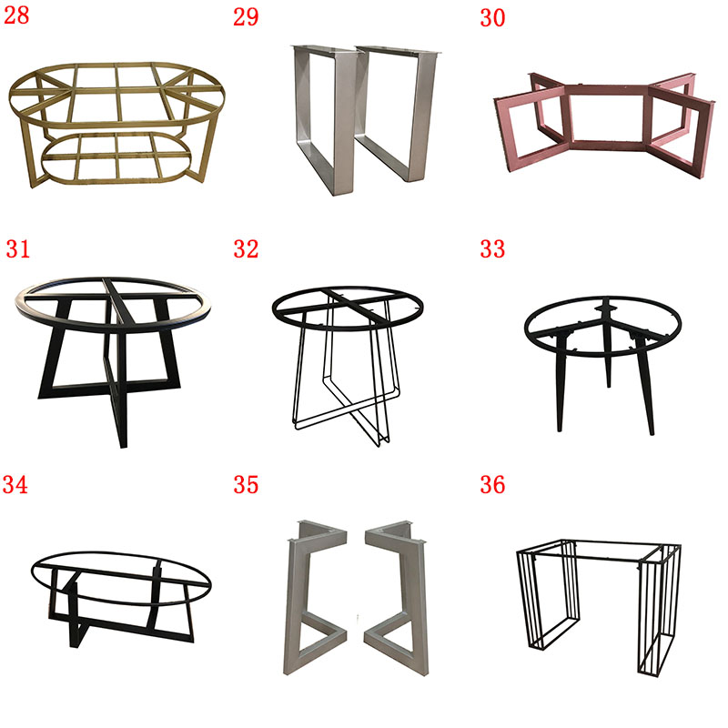 定制铁艺桌脚支架茶几吧台脚大板桌腿桌子金属餐台脚加工架子