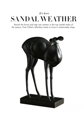 黑色金属铁艺装饰鹿摆件工艺品 欧式复古家居饰品样板间书房摆件