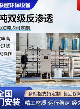 10吨双级RO反渗透设备不锈钢大流量超纯水过滤器商用超滤软水机