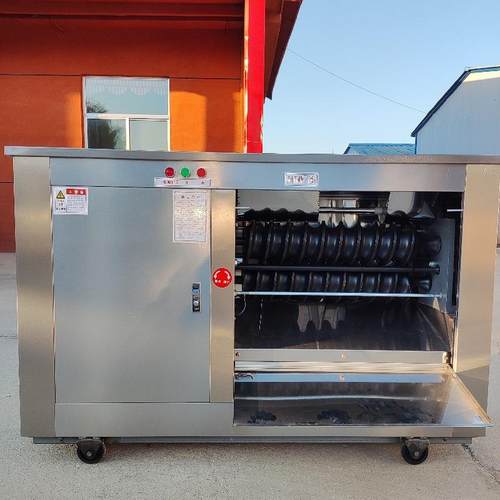 新型对辊式圆馒头机不沾面设计不锈钢材质商用蒸馍馍机