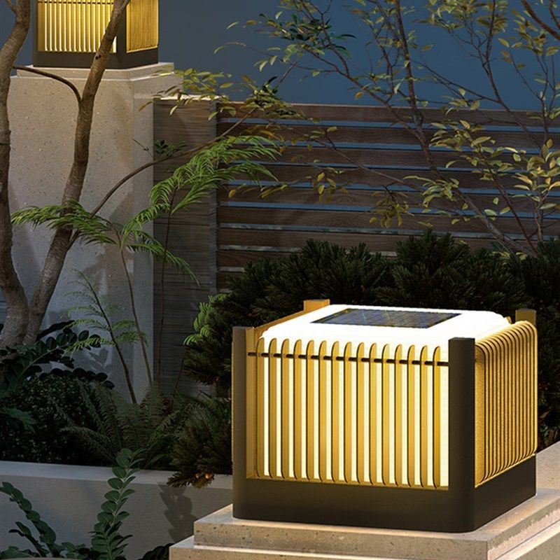 不锈钢柱头灯大门灯太阳能围墙灯门柱灯LED防水防锈庭院花园方形,家装灯饰光源,草坪灯,淘宝优惠券,粉丝福利购,淘宝优惠卷