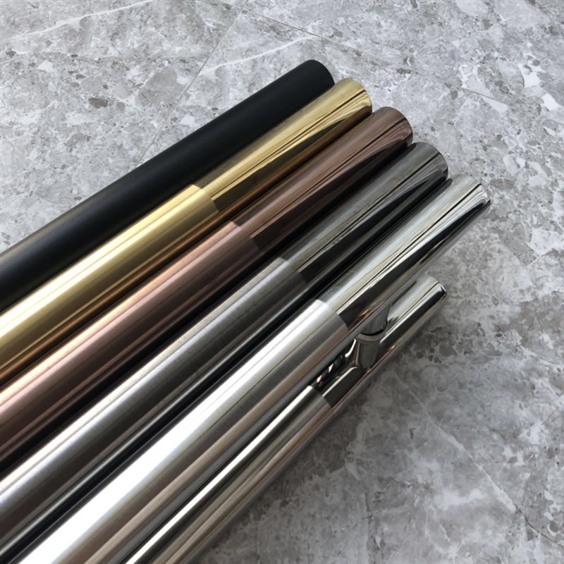 玻璃门不锈钢拉手玫瑰金黑钛金推拉门木门把手银色白钢门黑色扶手