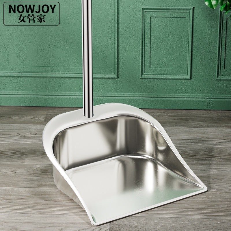 不锈钢簸箕扫把组合扫斗单个撮子垃圾铲加厚撮箕加长硬毛扫把套装