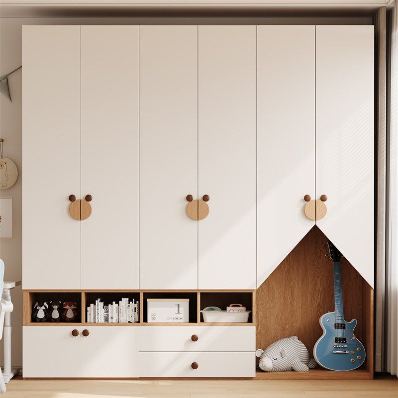 全实木橡木2025新款儿童衣柜组合男孩女孩城堡卧室收纳储物大衣橱,住宅家具,独立衣柜,淘宝优惠券,粉丝福利购,淘宝优惠卷