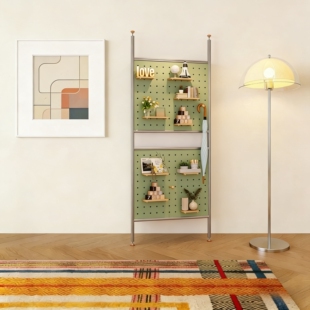 板物/洞洞板免打孔铝型材桦木海洋板置物架顶天立地免打孔展示架