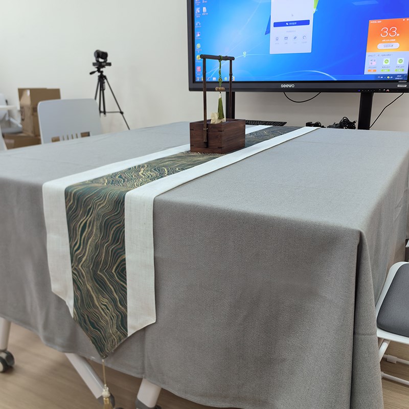 [送桌旗]加厚款会议桌布高级感大尺寸定制会议室专用防水防油开会