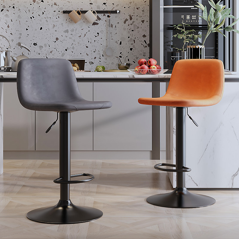 吧台椅家用高脚凳简约升降旋转酒吧椅收银台靠背高椅子前台吧台凳