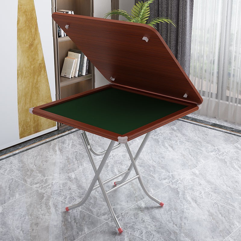 折叠麻将桌餐桌两用多功能简易宿舍桌子家用手搓棋牌桌手动麻雀台