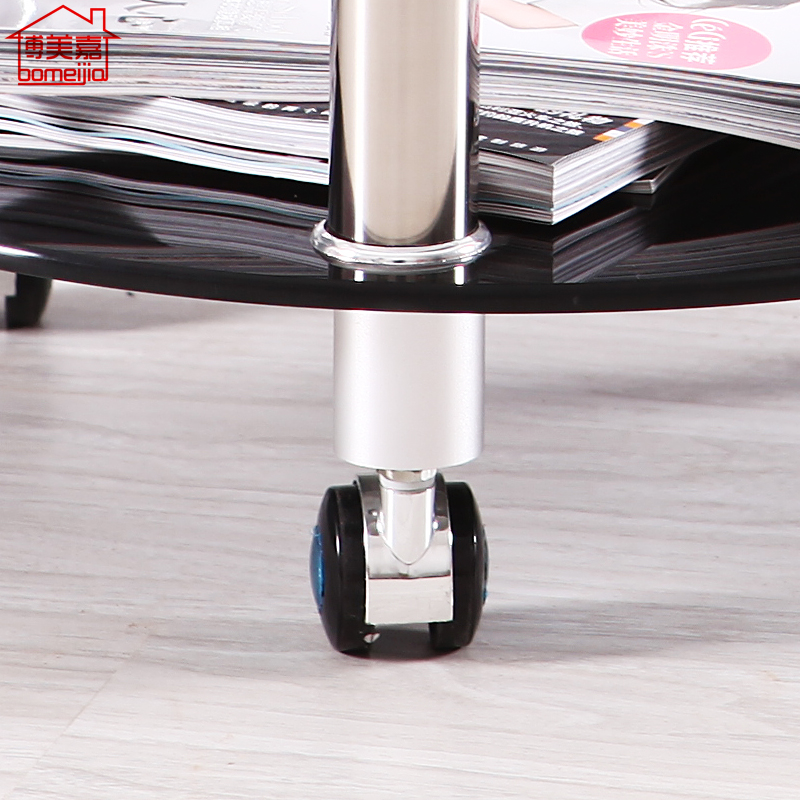 钢化玻璃小圆桌简约现代客厅小茶几边柜边几角几可移动圆形小桌子