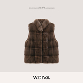 W.Diva 天成 俄罗斯进口紫貂芬兰SAGA皇冠级水貂马甲54C053318