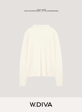W.Diva【拓扑长袖版】桑蚕丝羊毛秋冬新款针织衫半高领53Z182984