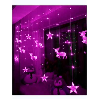 114L外ed诞太阳能儿圣户花园灯鹿女孩心房童房卧室装饰