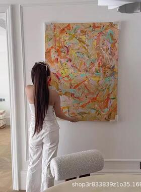 多巴胺客厅饰画线条艺壁术小众温AXC261馨入感卧室民宿户过道玄装