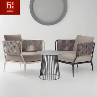 休闲户藤编沙发别墅庭院家台具花园露沙合发组酒店民外宿藤HVN织