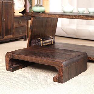 7W实1818木修打坐凳子发床沙边踩脚凳罗钢汉床长条脚踏凳琴垫脚小