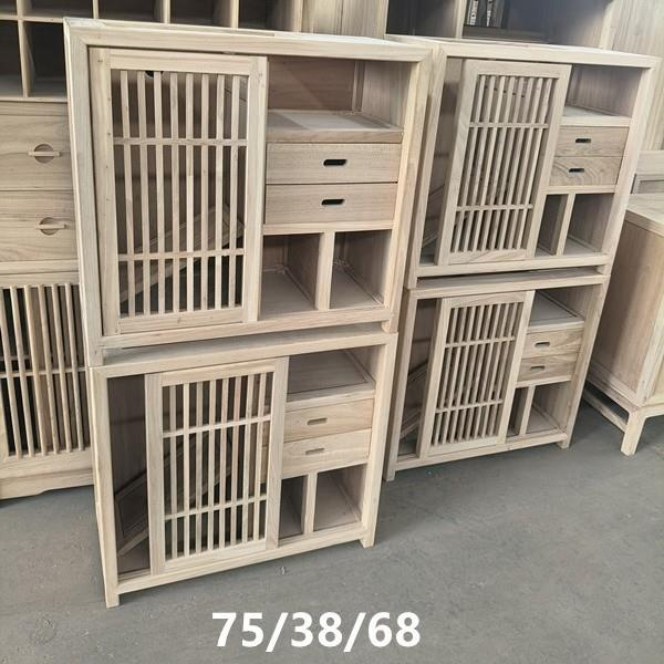 茶台白茬式北方榆木097茶水柜简约茶车台新中移动茶水几烧小茶桌