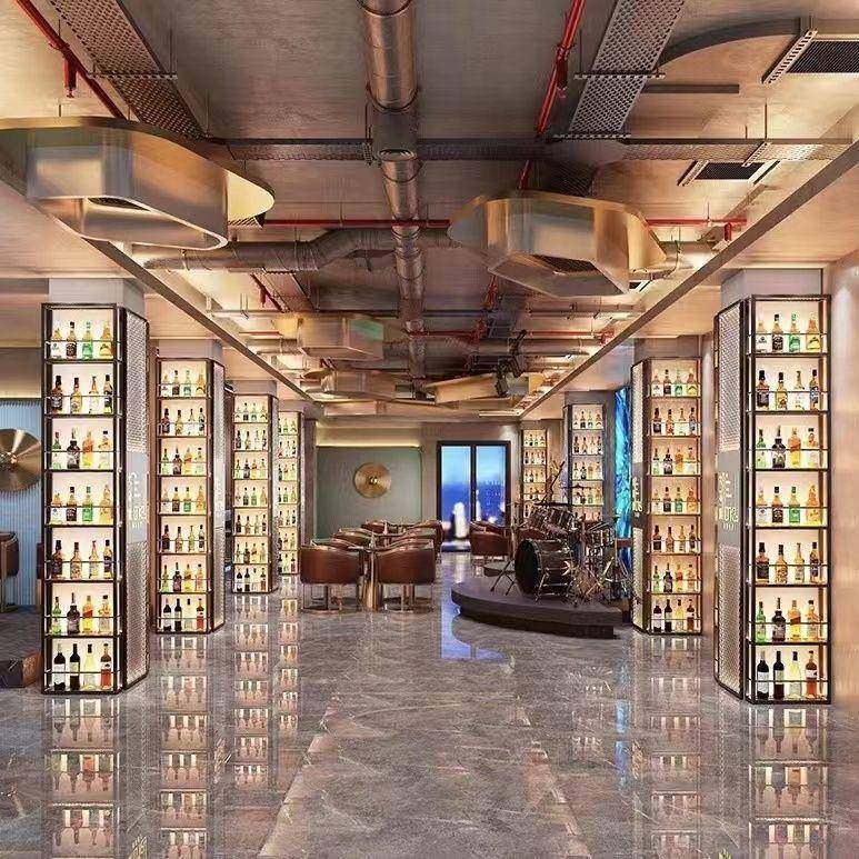 铁艺包柱装饰ZCH酒架酒吧音餐吧壁挂酒架艺落乐挂地酒柜铁清吧壁,商业/办公家具,保险柜,淘宝优惠券,粉丝福利购,淘宝优惠卷