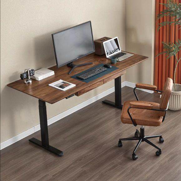 北美黑胡桃木电动节升降书桌可调工竞作台简938约智能电学习脑电,商业/办公家具,办公升降台/升降桌,淘宝优惠券,粉丝福利购,淘宝优惠卷