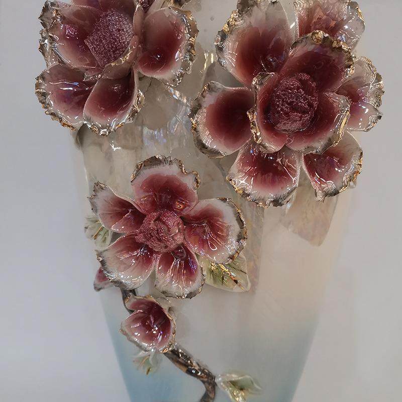 陶瓷DFI花瓶品工艺摆花件玫瑰描花瓶客厅金摆设婚庆用品,橡塑材料及制品,工业陶瓷,淘宝优惠券,粉丝福利购,淘宝优惠卷