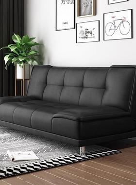 沙客厅小户型发2BQP05新款公寓卧室出租房实屋木折2叠两用小皮沙