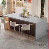 岛餐桌一可伸缩轻奢岛台茶水吧VAT台餐桌小型厨房太多功能体台家