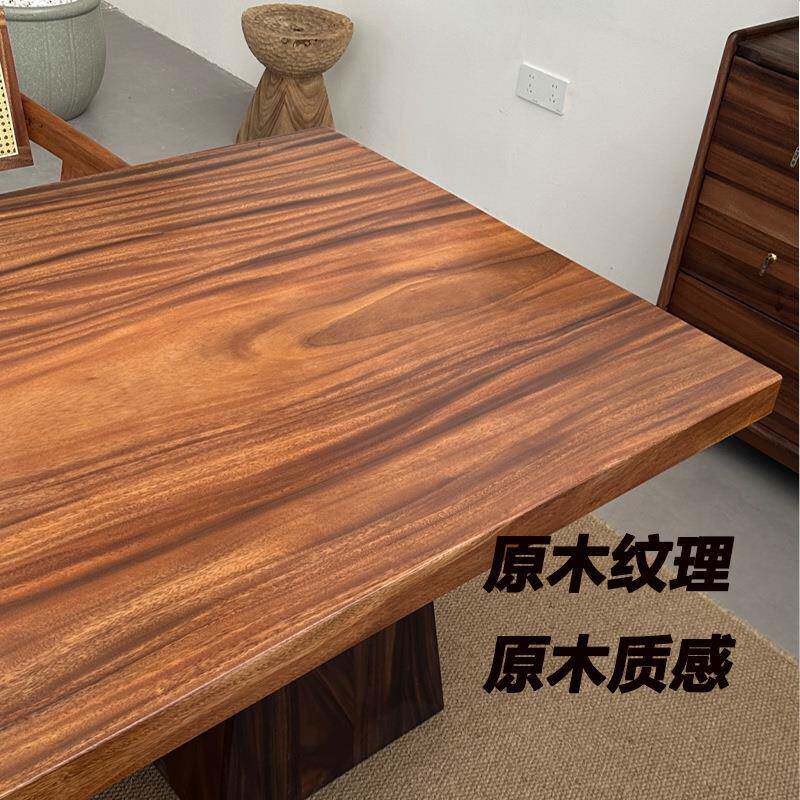 OGL美桃木实大木板原木整板现代茶桌胡茶台办公桌书桌南奥坎大板
