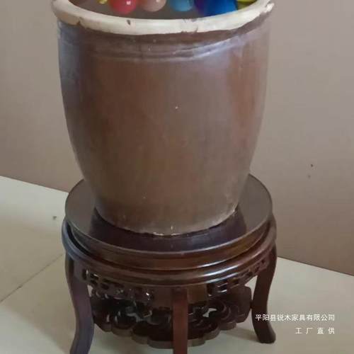 舞凳实木花架凳圆家用木头中985式客厅盆景鱼缸酒坛架跳水缸花木