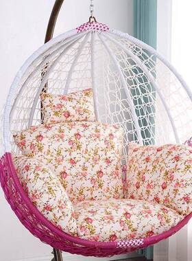 吊篮坐垫单人吊兰可拆摇洗鸟巢千垫子吊椅靠藤WHK篮垫加厚一秋体