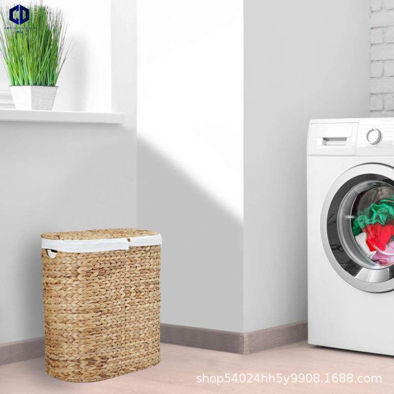 优质天CD-02801然水葫芦手工编织洗衣桶篮带提草圆可拆手卸脏衣篮,收纳整理,脏衣篮,淘宝优惠券,粉丝福利购,淘宝优惠卷