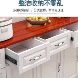 欧式 实木餐边柜多能GPY家用客厅物水功柜橱柜收纳柜靠储墙茶阳台