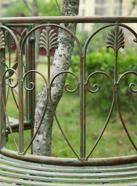 外单欧式15799复古围树半庭圆椅户外花园艺树围椅铁背花靠园别墅