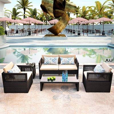 户外休闲藤发藤编沙发组合室外庭院藤6352沙光房椅单人阳双人露台