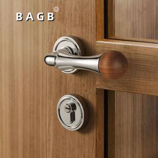 古风音卧室门锁家木用门胡中桃木房门锁磁吸静室内房间复古门272