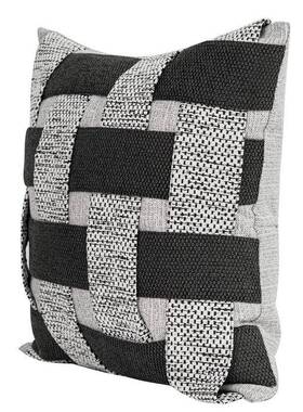 简现KVG客厅代沙发抱枕套黑白灰错位编织靠枕售楼样板间约处装饰