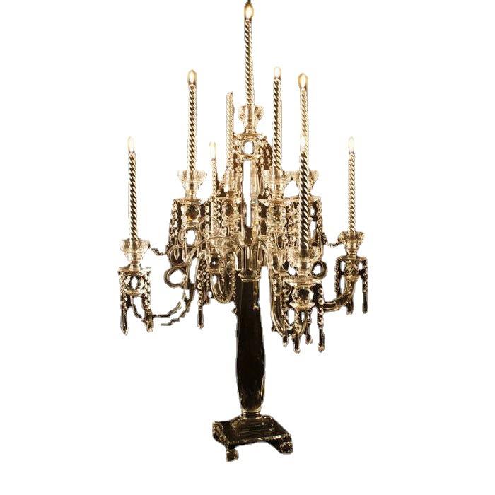 欧式水奢华多361头桌面摆件K9口晶烛台出产品婚礼庆婚道具路引蜡