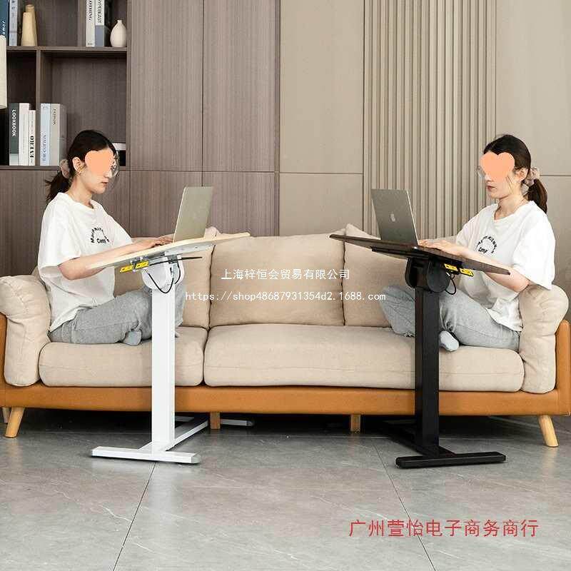 桌面折叠站立式升ltao1026降工作台移动床边办电脑可桌沙发桌公金