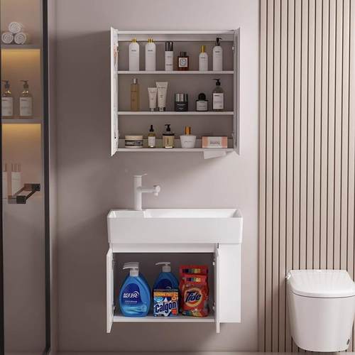 陶瓷台抽控柜实木浴室组合屉侧体边收纳301柜卫生间洗漱台一陶瓷